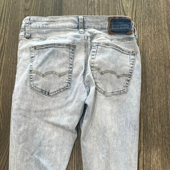 American Eagle Mens Straight Jeans Extreme Flex Distressed Ligh Wash Size 29x30 - Picture 10 of 11